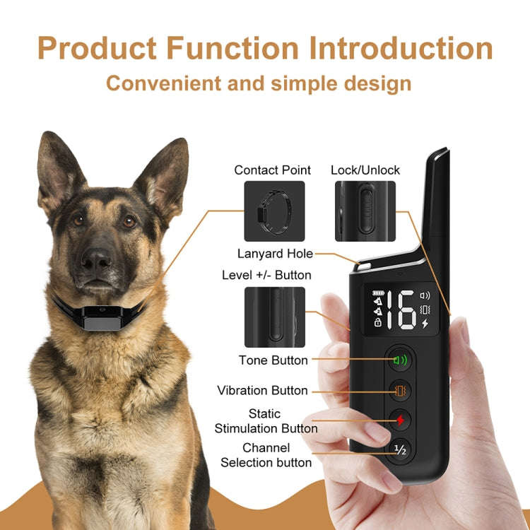 Pet Wrap-around Electric Shock Column Powerful Electronic Training Collar, Style: Only Receiver