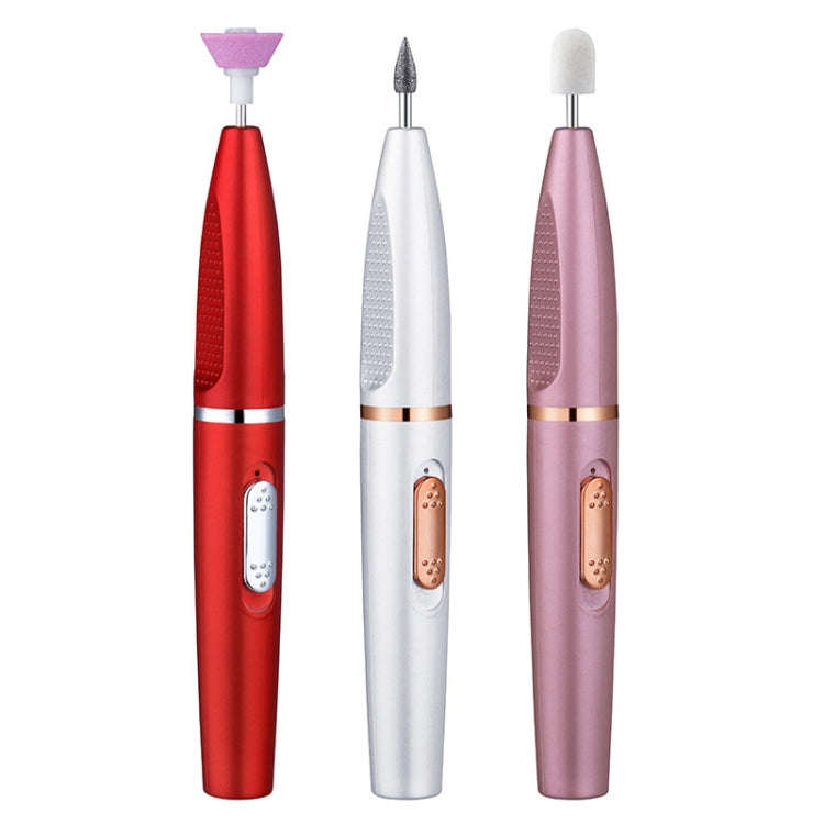 Electrical Nail Polisher Multifunctional Nail Polish Remover Pen Nail Sharpener(Pearl White)