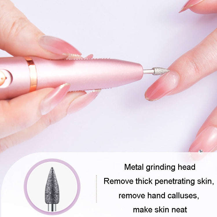 Electrical Nail Polisher Multifunctional Nail Polish Remover Pen Nail Sharpener(Pearl White)
