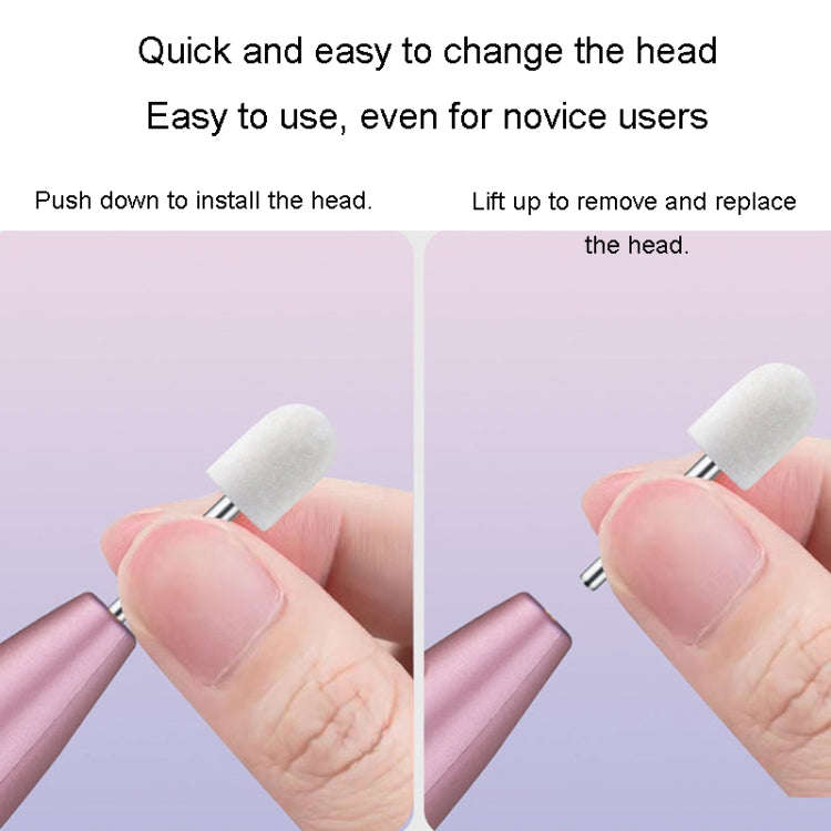 Electrical Nail Polisher Multifunctional Nail Polish Remover Pen Nail Sharpener(Pearl White)