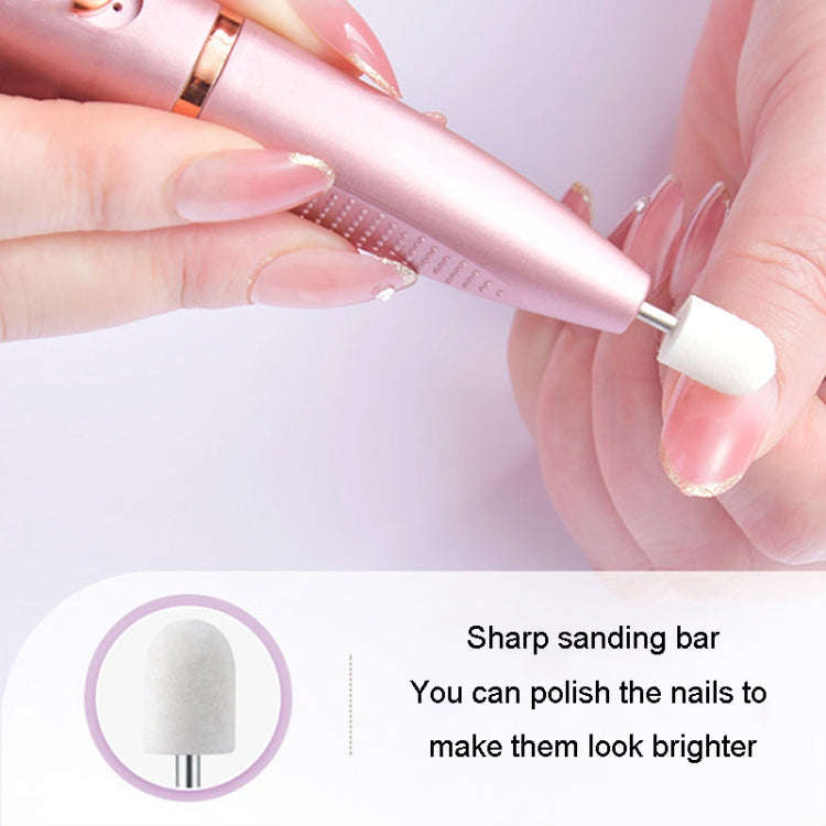 Electrical Nail Polisher Multifunctional Nail Polish Remover Pen Nail Sharpener(Rose Gold)