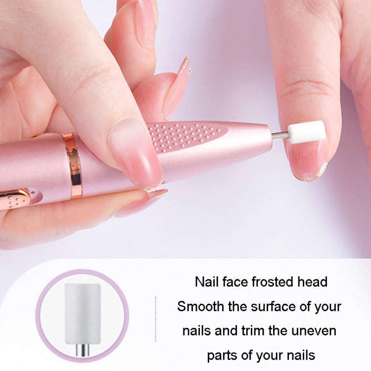 Electrical Nail Polisher Multifunctional Nail Polish Remover Pen Nail Sharpener(Pearl White)