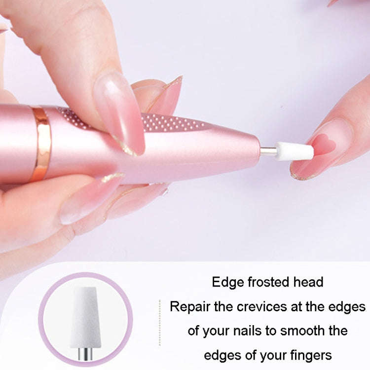 Electrical Nail Polisher Multifunctional Nail Polish Remover Pen Nail Sharpener(Pearl White)