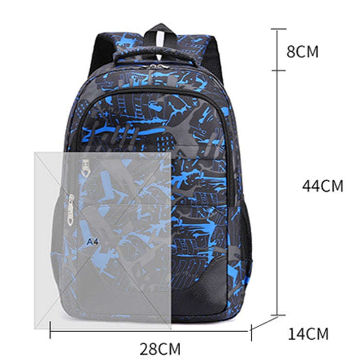 Three-Piece Student Backpack Set Casual Large Capacity Outdoor Travel Backpack(Black)