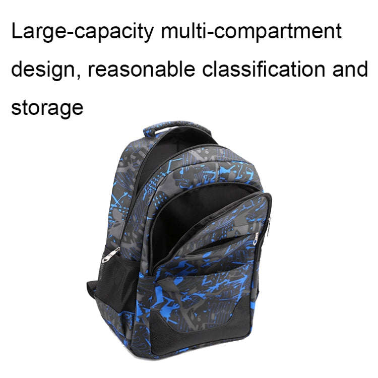 Three-Piece Student Backpack Set Casual Large Capacity Outdoor Travel Backpack(Black)