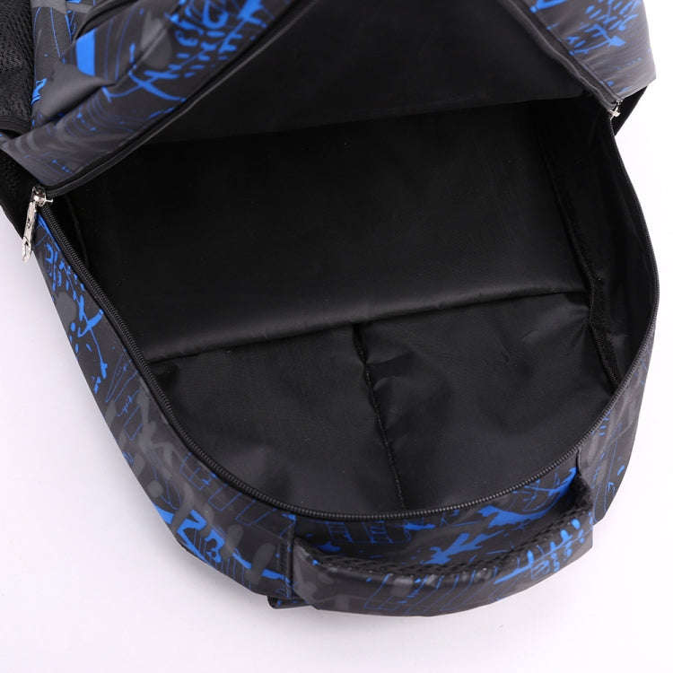 Three-Piece Student Backpack Set Casual Large Capacity Outdoor Travel Backpack(Black)