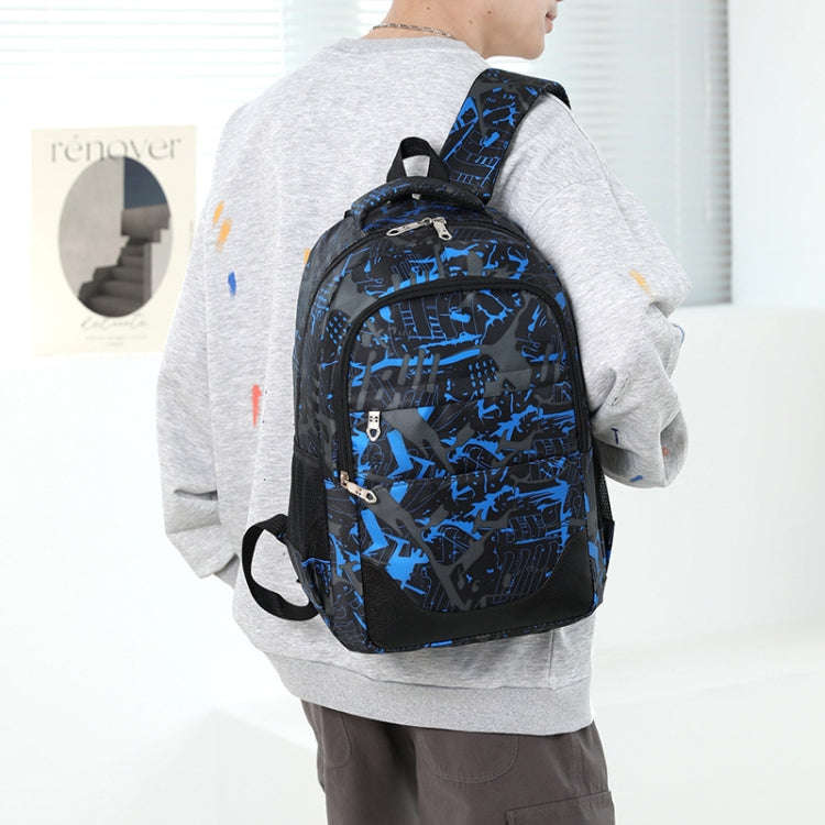 Three-Piece Student Backpack Set Casual Large Capacity Outdoor Travel Backpack(Black)