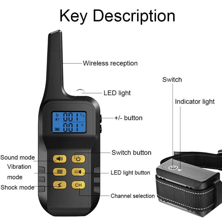 Pet Smart Electric Shock Training Waterproof Collar Dog Training Device, Spec: Only Receiver