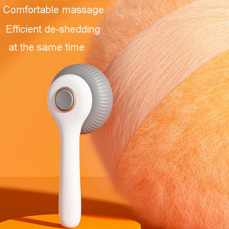 Cat Hair Removal Needle Comb Pet Cleaning Bath Comb(Blue And Orange)