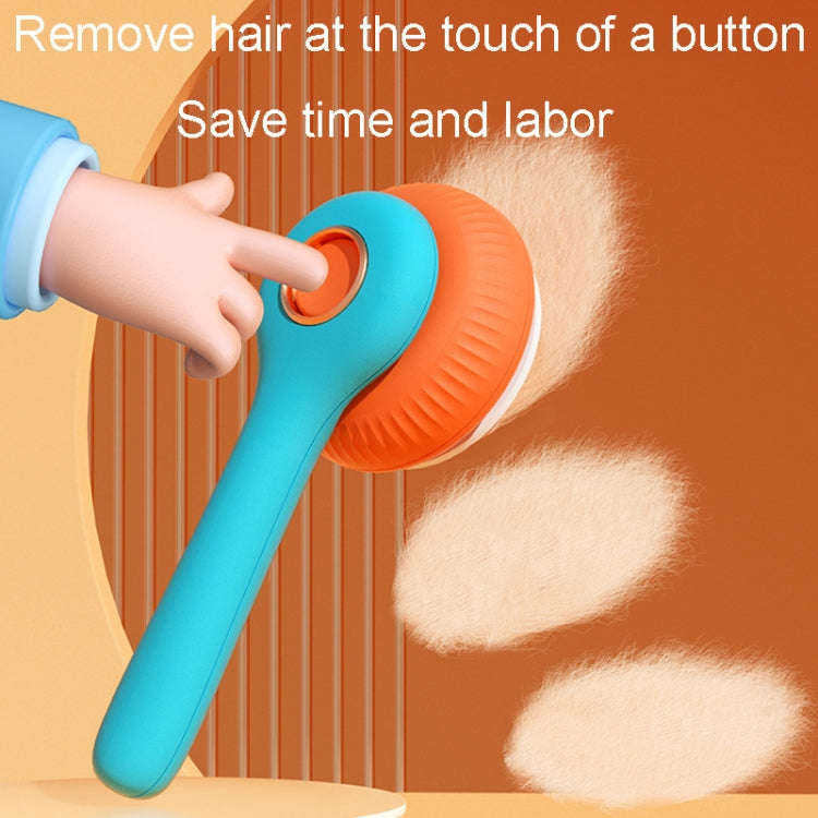 Cat Hair Removal Needle Comb Pet Cleaning Bath Comb(Blue And Orange)