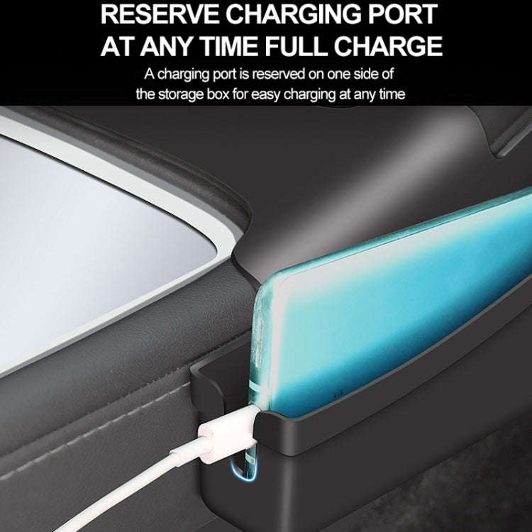 For Tesla Model Y / 3 Center Side Storage Box Side Organizer Saddle Box Interior Modification Acc...