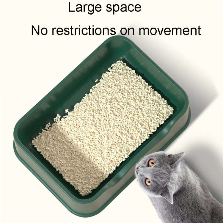 Open Litter Pan Large Capacity Plastic Pet Kennel, Model: Round Green