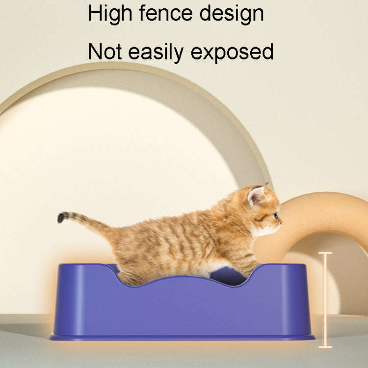 Open Litter Pan Large Capacity Plastic Pet Kennel, Model: Round Orange