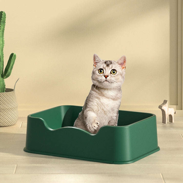 Open Litter Pan Large Capacity Plastic Pet Kennel, Model: Round Orange