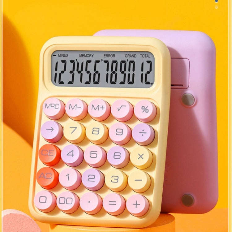 12-Bit Dopamine Flex Keyboard Calculator Candy Color Office Student Calculator(Sky Blue)