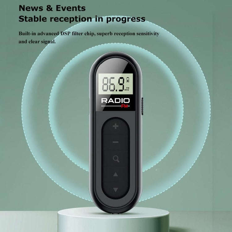 Mini Pocket FM Radio Collar Clip Style Rechargeable Walkman For Conference Tour Guide Horse Racin...