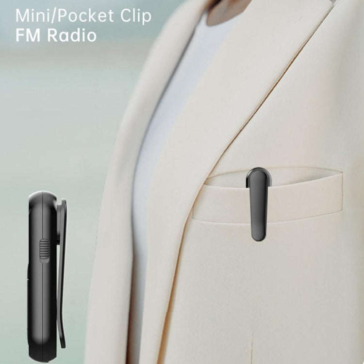 Mini Pocket FM Radio Collar Clip Style Rechargeable Walkman For Conference Tour Guide Horse Racin...
