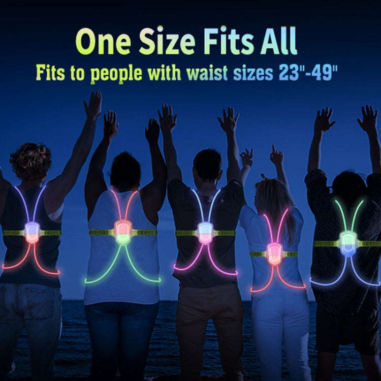 LED Running Lights Outdoor Sports Walking Riding Warning Lighting Vest Night Running Night Fishin...