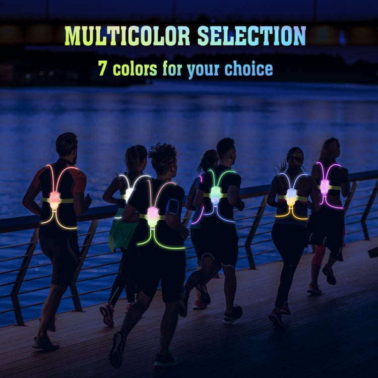 LED Running Lights Outdoor Sports Walking Riding Warning Lighting Vest Night Running Night Fishin...