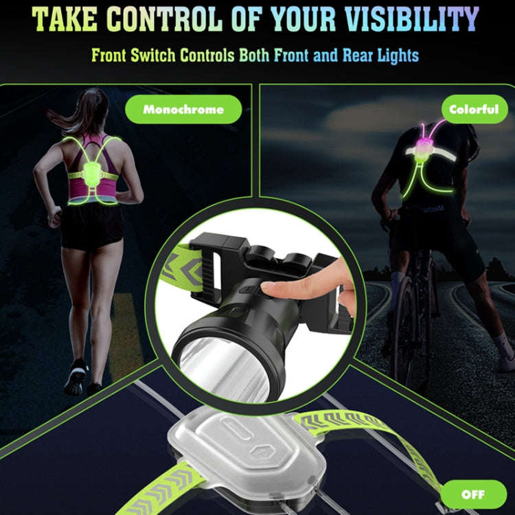 LED Running Lights Outdoor Sports Walking Riding Warning Lighting Vest Night Running Night Fishin...