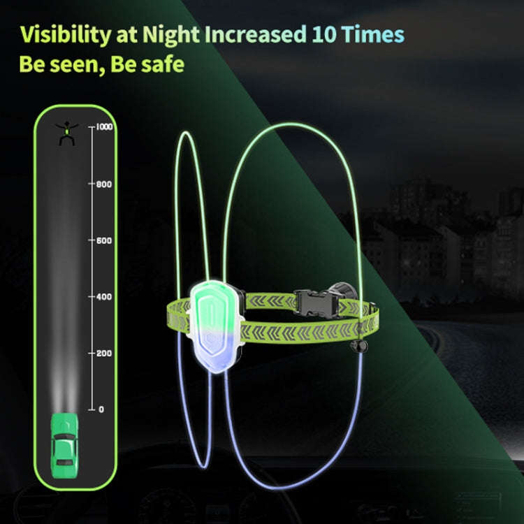 LED Running Lights Outdoor Sports Walking Riding Warning Lighting Vest Night Running Night Fishin...