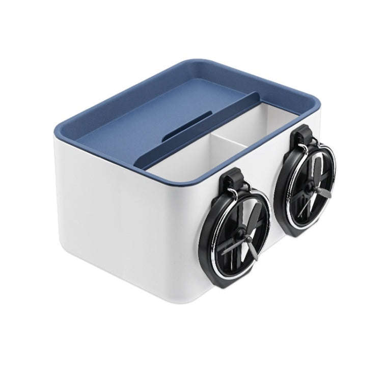 Car Multifunctional Water Cup Holder Armrest Box Paper Box(Blue)