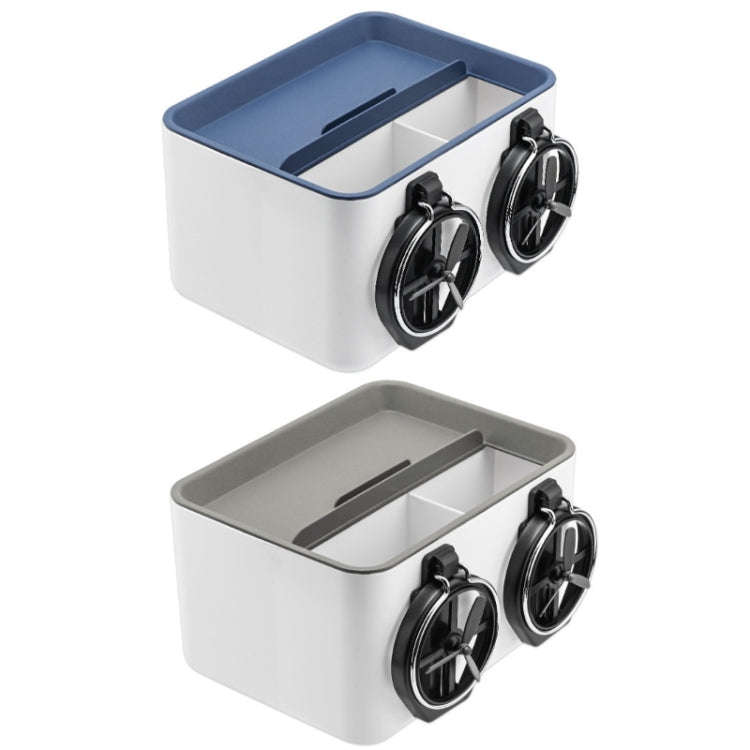 Car Multifunctional Water Cup Holder Armrest Box Paper Box(Blue)