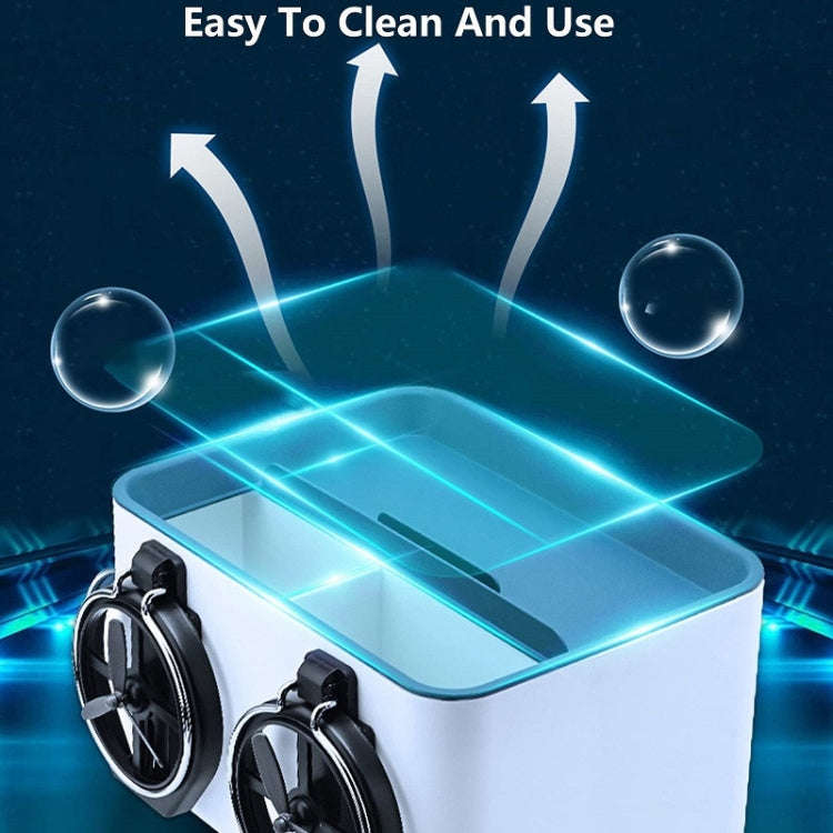 Car Multifunctional Water Cup Holder Armrest Box Paper Box(Blue)