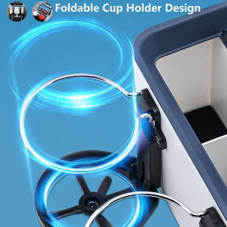 Car Multifunctional Water Cup Holder Armrest Box Paper Box(Blue)