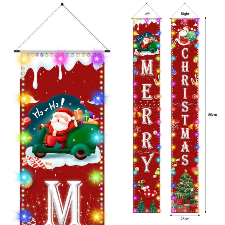 180 x 250 cm Halloween Christmas LED Lights Double Sided Printing Dual-Purpose Couplet Banner(Pum...