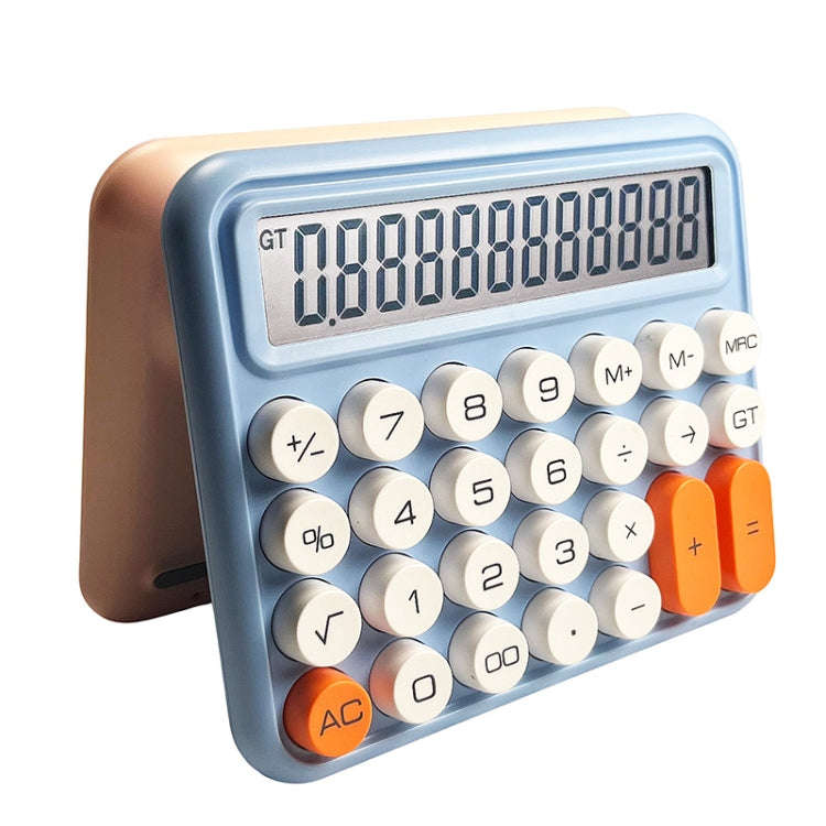 12-digit Mechanical Keyboard Calculator Cute Big Buttons Calculator(Olive Green)