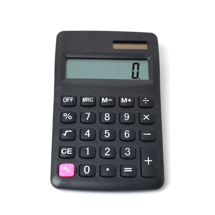 8-digit Candy Colored Solar Calculator Multifunctional Mini Student Electronic Calculator(Pure Wh...