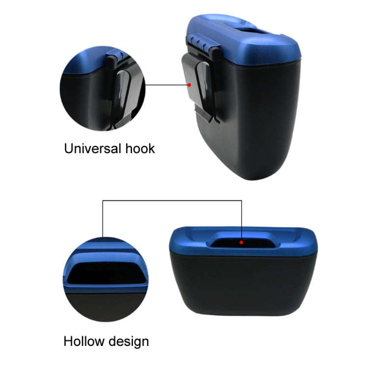 SHUNWEI Vehicle-mounted Trash Can Multifunctional Hanging Storage Bin(Blue)