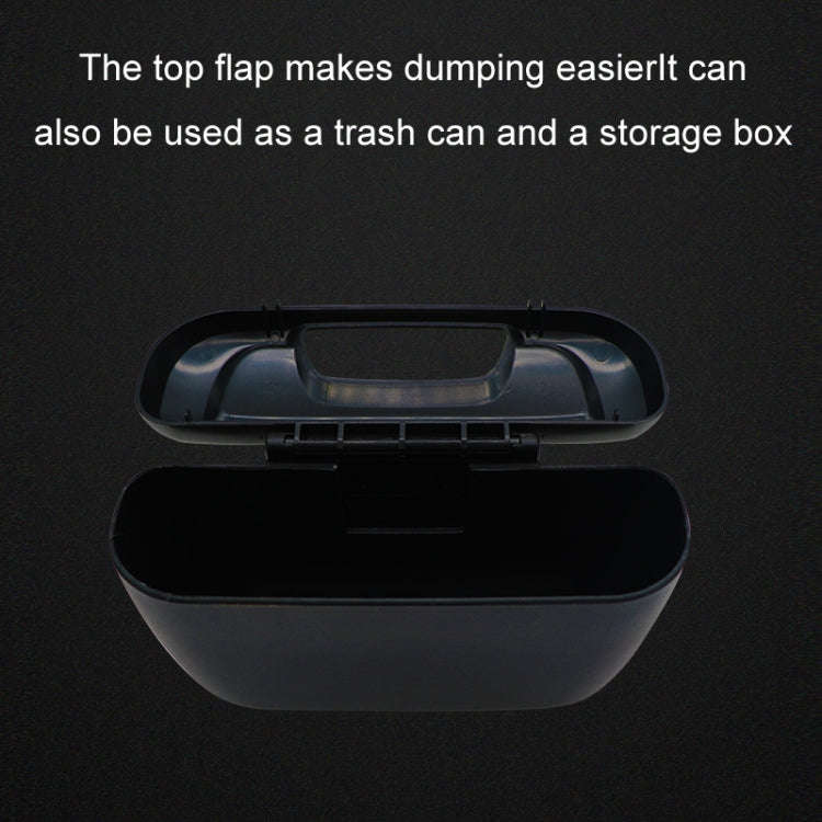 SHUNWEI Vehicle-mounted Trash Can Multifunctional Hanging Storage Bin(Black)