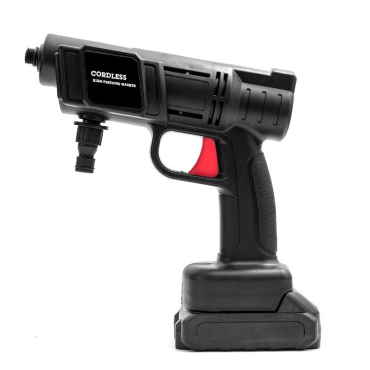 HILDA 21V High Pressure Water Torch Lithium Car Washer Plastic Package, Model: EU Plug + 1 Battery