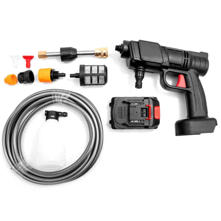 HILDA 21V High Pressure Water Torch Lithium Car Washer Plastic Package, Model: US Plug + 1 Battery