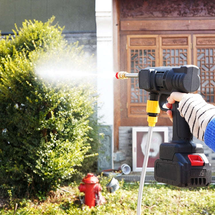 HILDA 21V High Pressure Water Torch Lithium Car Washer Plastic Package, Model: EU Plug + 1 Battery