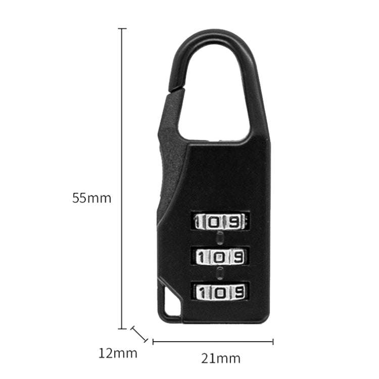 Outdoor Travel Backpack Password Hanging Lock Zinc Alloy Suitcase Anti-theft Lock(Red)