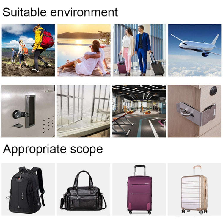 Outdoor Travel Backpack Password Hanging Lock Zinc Alloy Suitcase Anti-theft Lock(Red)
