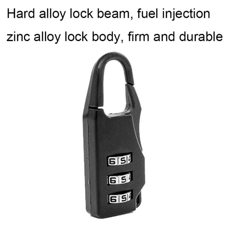 Outdoor Travel Backpack Password Hanging Lock Zinc Alloy Suitcase Anti-theft Lock(Red)