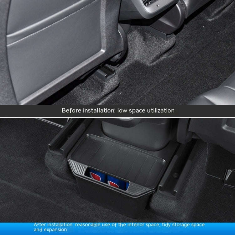 For Tesla Model Y Garbage Can Bin Accessories Rear Center Console Storage Box Organizer, Color: B...