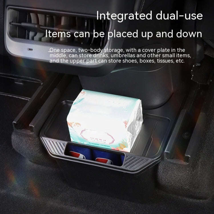 For Tesla Model Y Garbage Can Bin Accessories Rear Center Console Storage Box Organizer, Color: B...