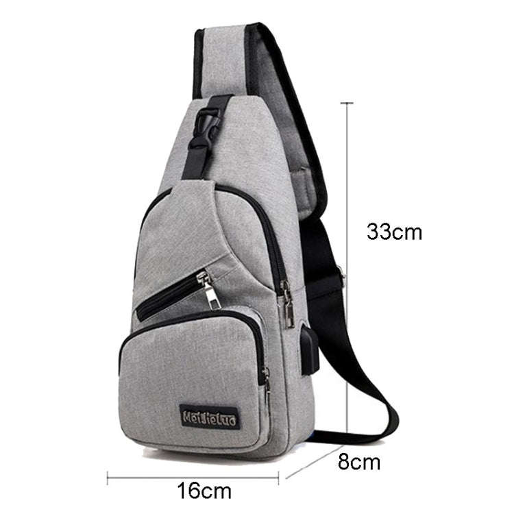 MeiJieLuo Simple Men Chest Bag Sports Youth Shoulder Crossbody Bag(Blue)