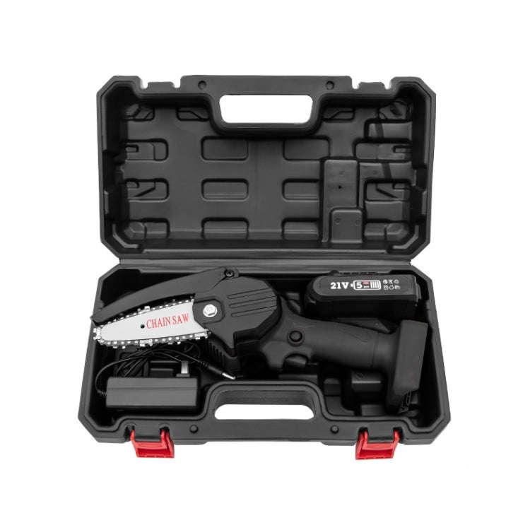 HILDA Rechargeable Cordless Mini Electrical Chain Saw Logging Tools Plastic Package, Model: US Pl...