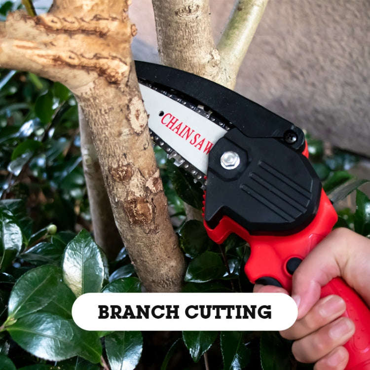 HILDA Rechargeable Cordless Mini Electrical Chain Saw Logging Tools Plastic Package, Model: US Pl...
