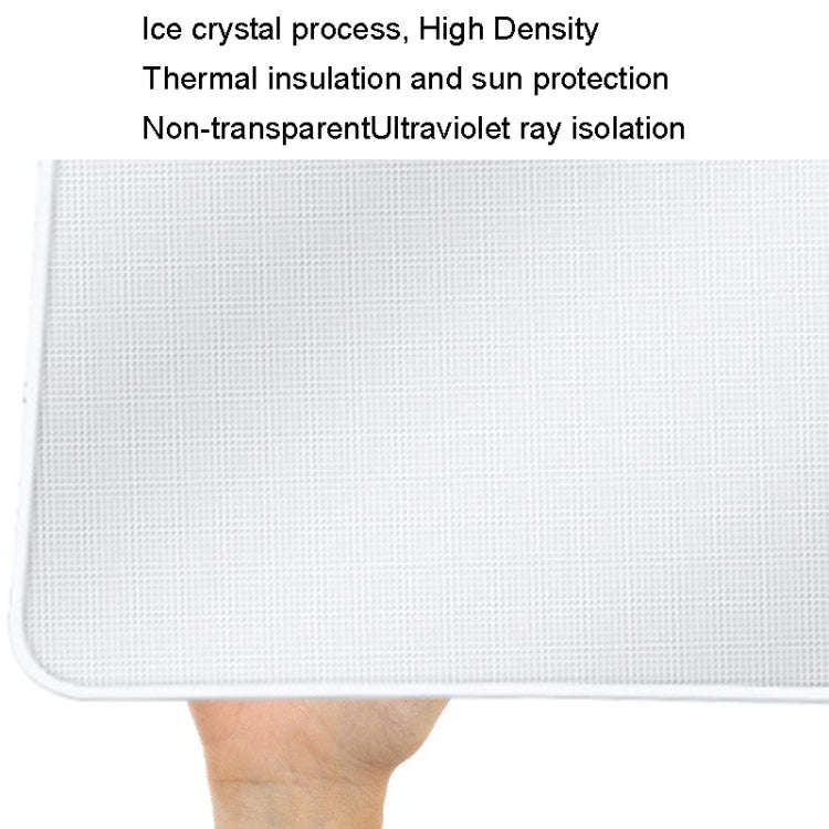 2pcs /Set For Tesla Model Y Ice Crystal Sunshade Car Roof Front And Rear Sunroof Shade(Black)