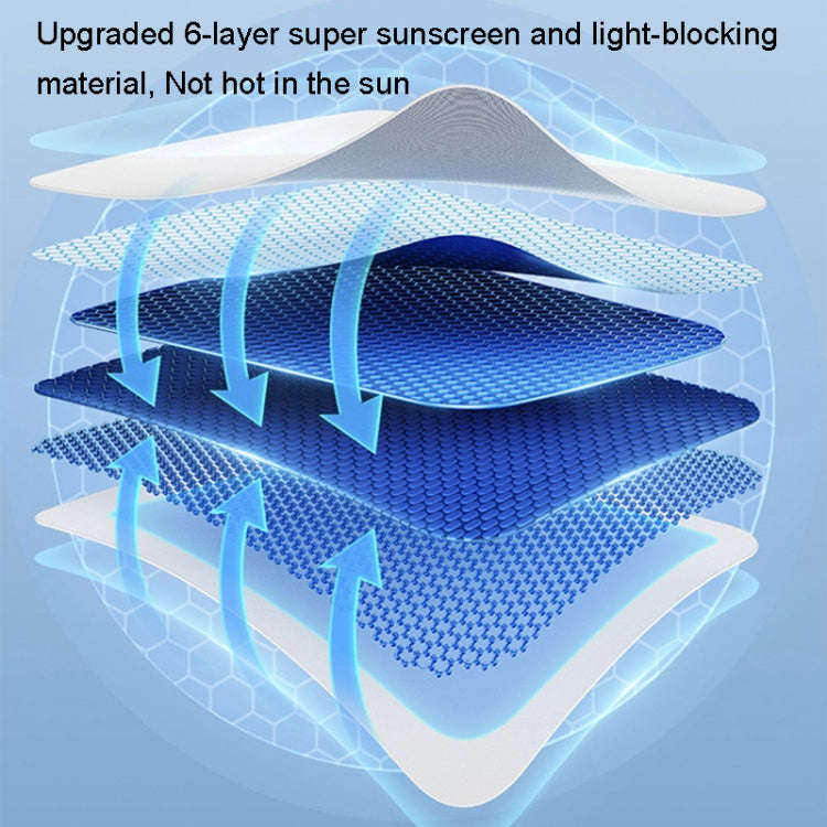 2pcs /Set For Tesla Model Y Ice Crystal Sunshade Car Roof Front And Rear Sunroof Shade(Black)