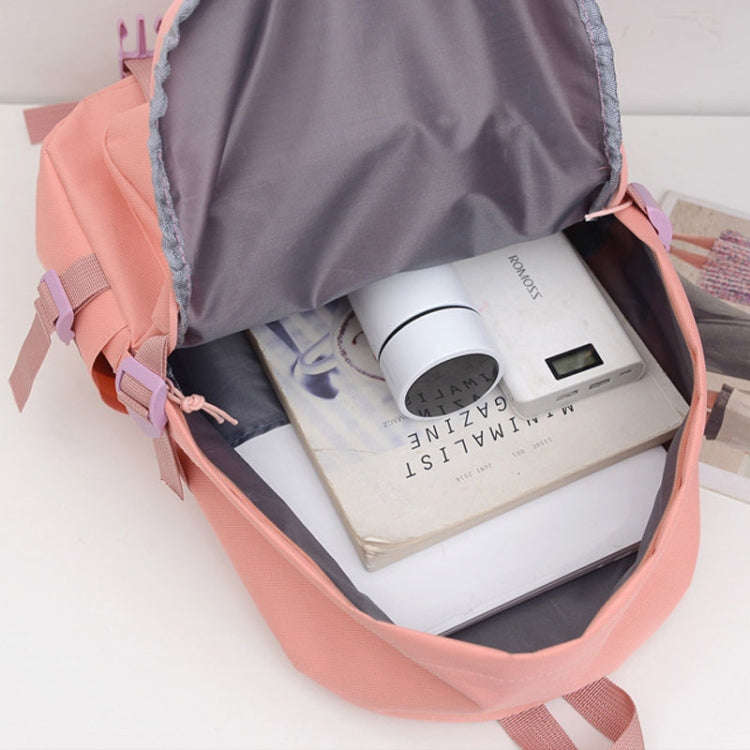 Women Student Schoolbag Harajuku Style Shoulder Backpacks(Pink)