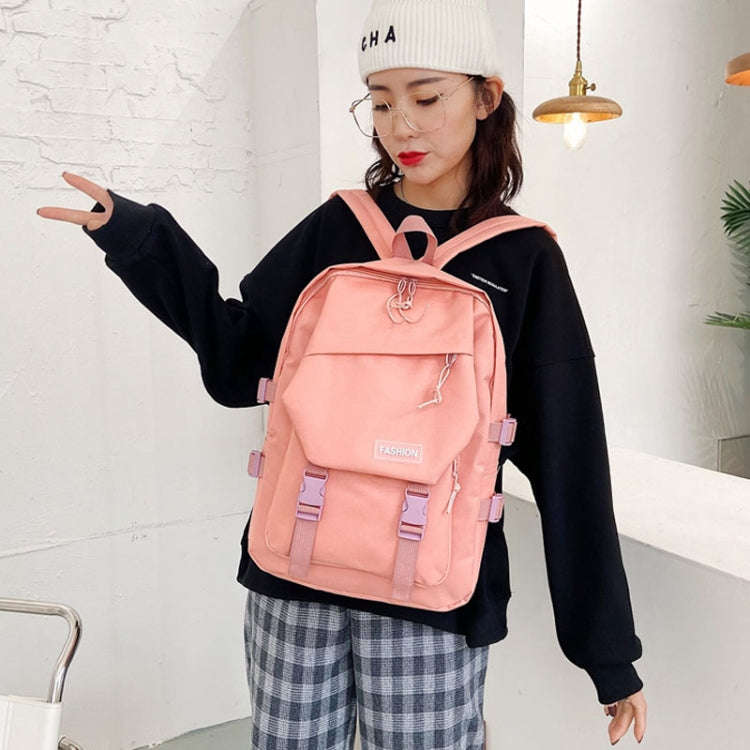 Women Student Schoolbag Harajuku Style Shoulder Backpacks(White)