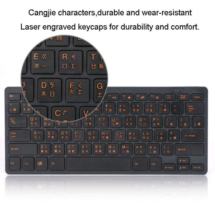 Cangjie Code Keyboard Traditional Chinese Annotated Wireless Keyboard 2.4G Wireless Connection Ke...